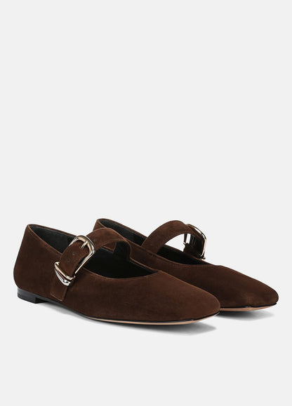 VINCE Daniela Suede Mary Jane Flat in Loafers & Flats