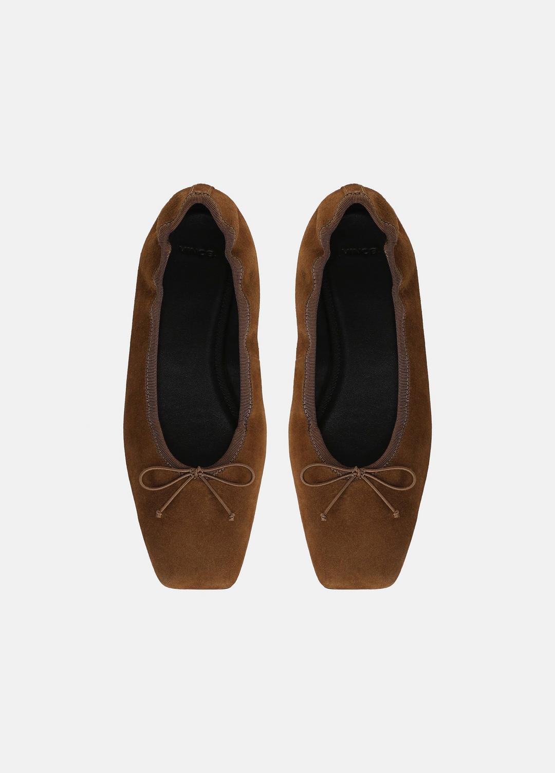 VINCE Darla Suede Ballet Flat in Loafers & Flats