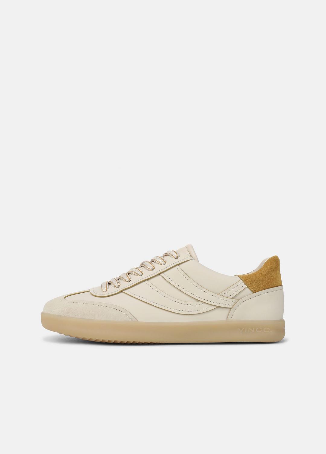 VINCE Oasis Contrast-Edge Leather & Suede Sneaker in Sneakers