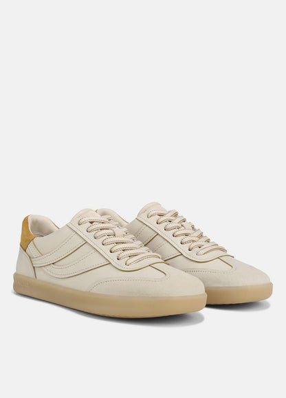 VINCE Oasis Contrast-Edge Leather & Suede Sneaker in Sneakers