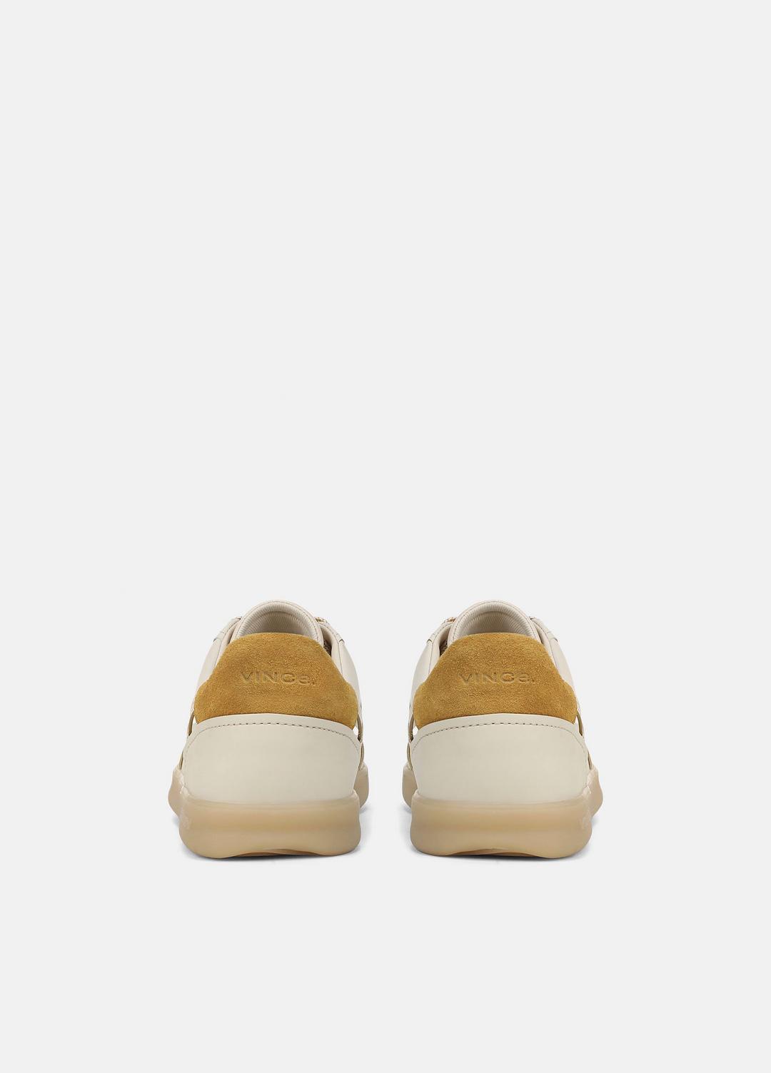 VINCE Oasis Contrast-Edge Leather & Suede Sneaker in Sneakers
