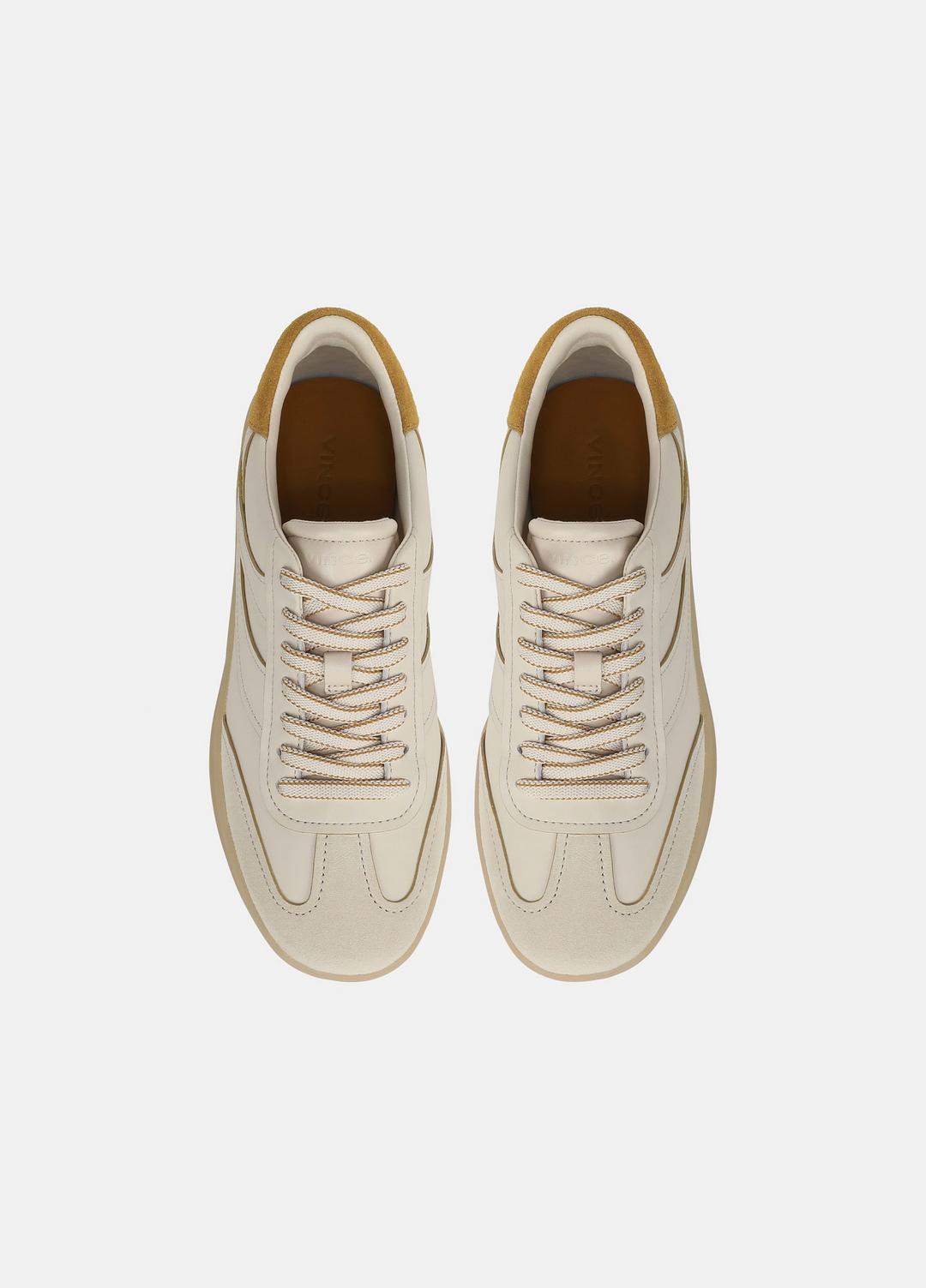 VINCE Oasis Contrast-Edge Leather & Suede Sneaker in Sneakers