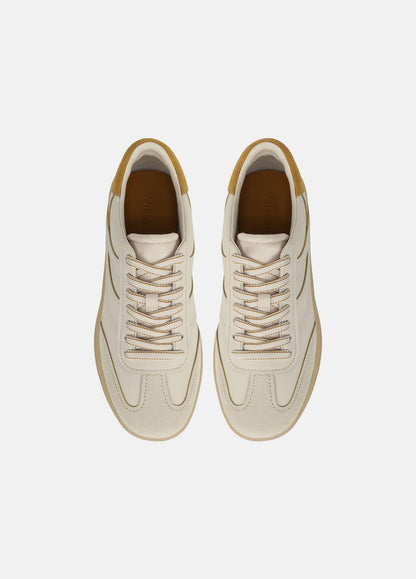 VINCE Oasis Contrast-Edge Leather & Suede Sneaker in Sneakers