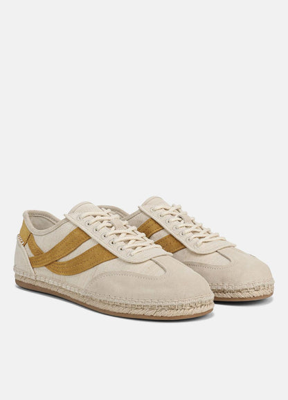 VINCE Oasis Linen & Leather Espadrille Sneaker in Sneakers