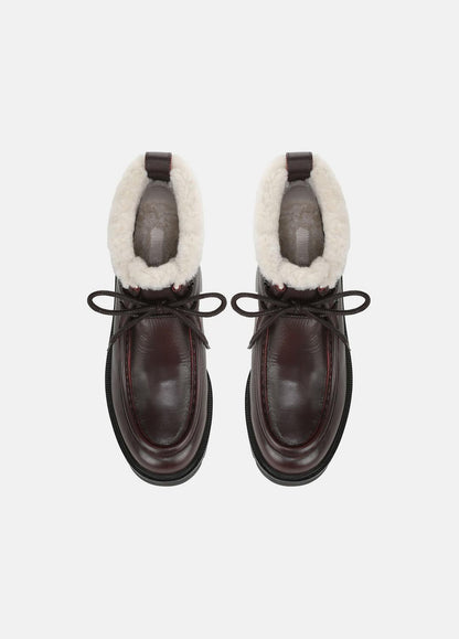 VINCE Sierra Shearling-Lined Lug-Sole Boot in Boots