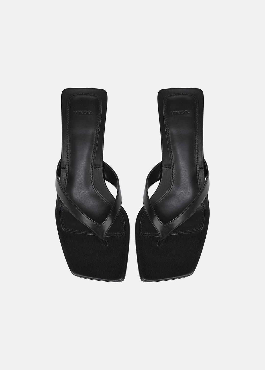 VINCE San Juan Leather Heeled Thong Sandal in Heels