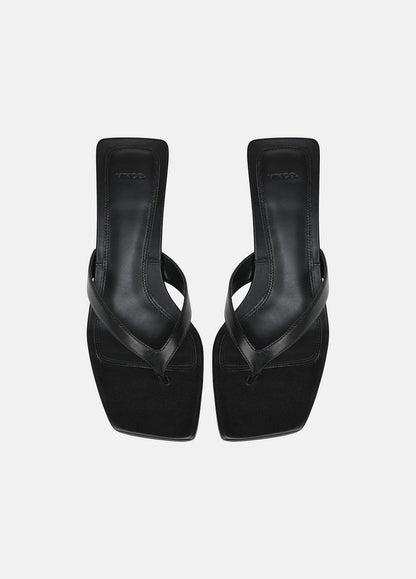VINCE San Juan Leather Heeled Thong Sandal in Heels