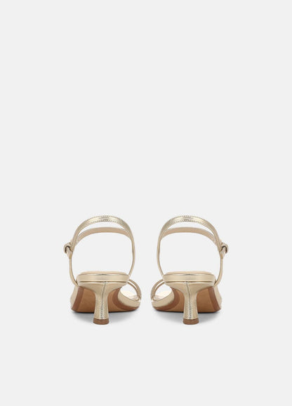 VINCE Tilda Metallic Leather Heeled Sandal in Heels