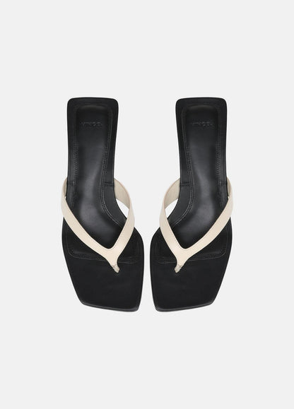 VINCE San Juan Leather Heeled Thong Sandal in Heels
