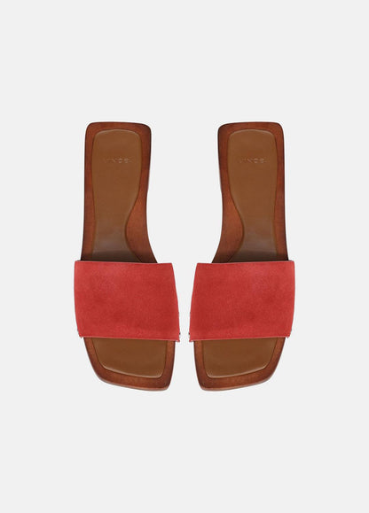 VINCE Barbara Leather Slide Sandal in Sandals