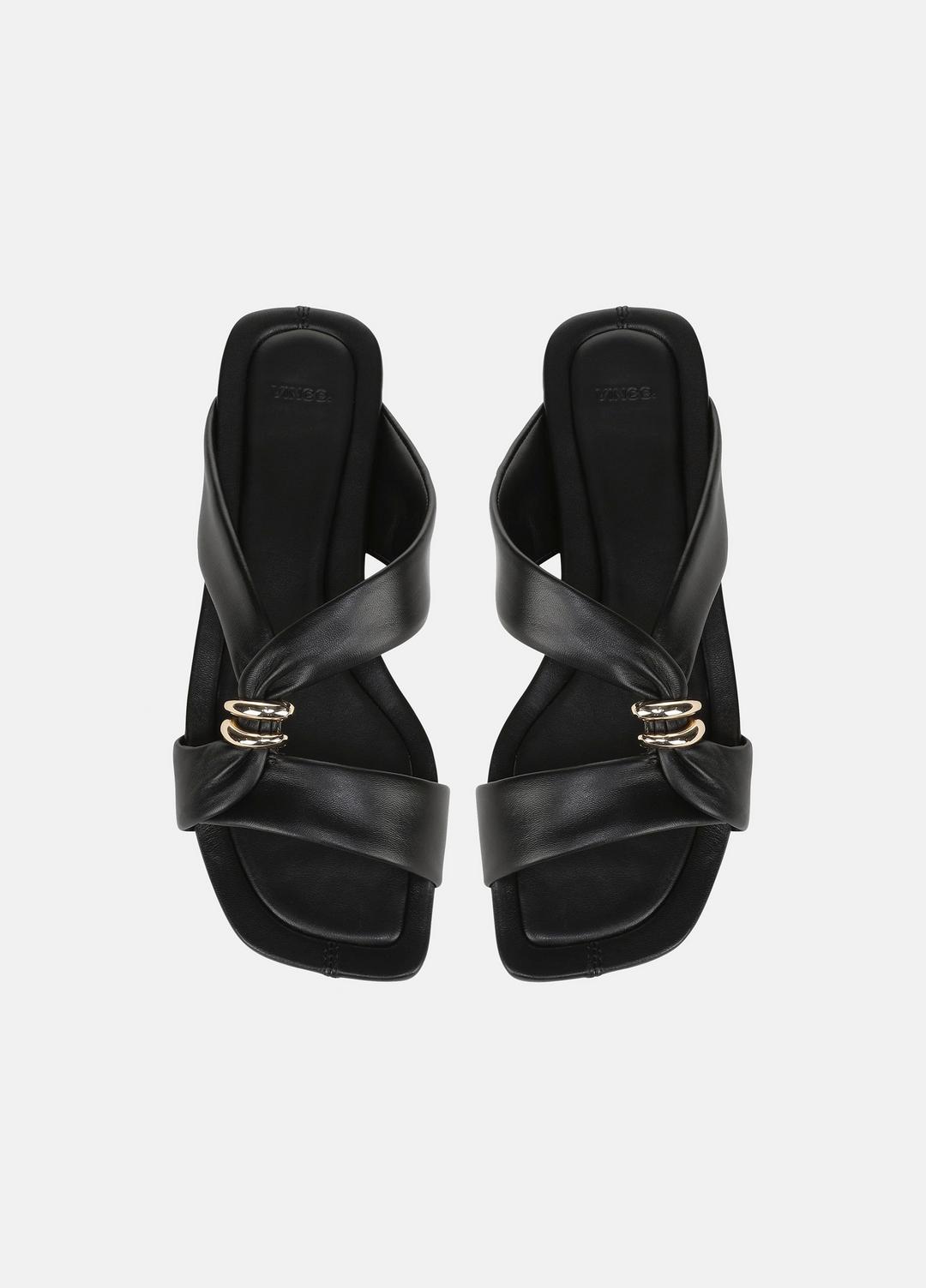 VINCE Vilma Leather Slide Sandal in Sandals