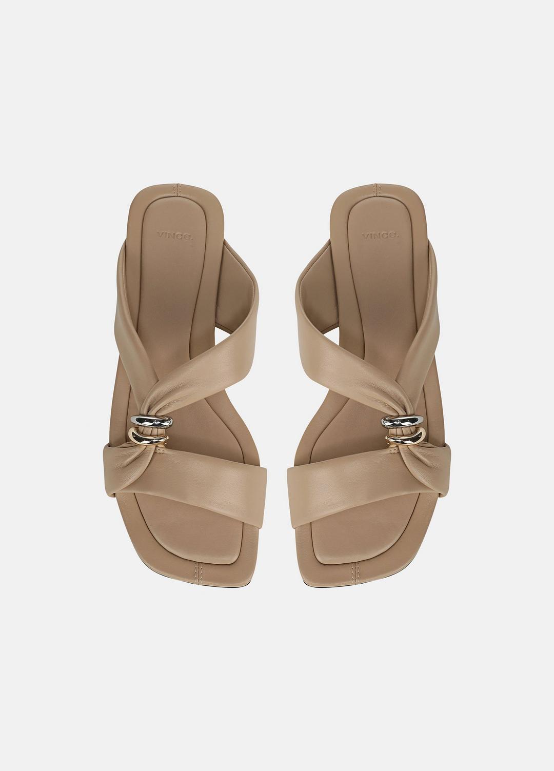 VINCE Vilma Leather Slide Sandal in Sandals