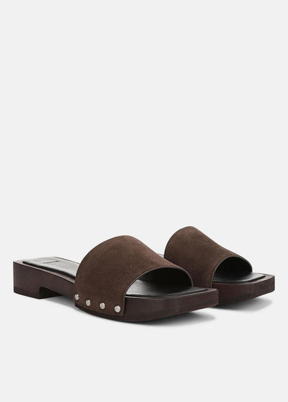 VINCE Barbara Leather Slide Sandal in Sandals