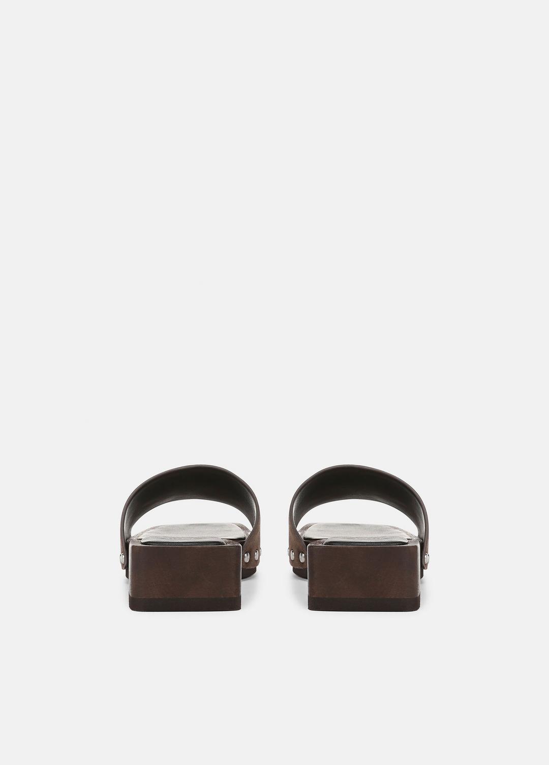 VINCE Barbara Leather Slide Sandal in Sandals