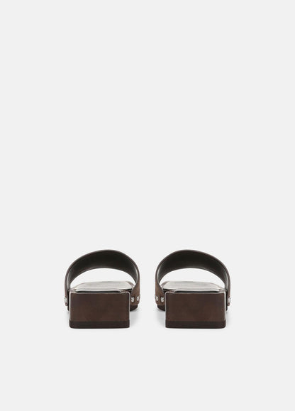 VINCE Barbara Leather Slide Sandal in Sandals