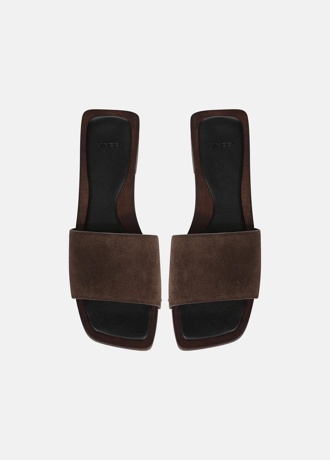 VINCE Barbara Leather Slide Sandal in Sandals