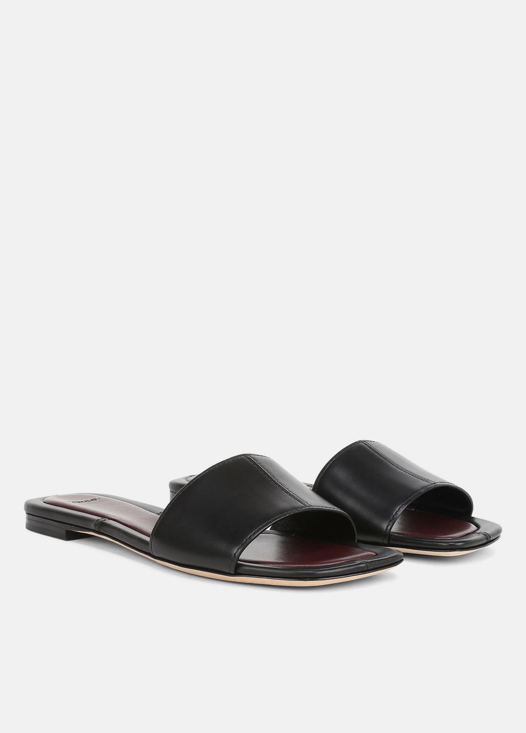 VINCE Valeria Leather Slide Sandal in Sandals