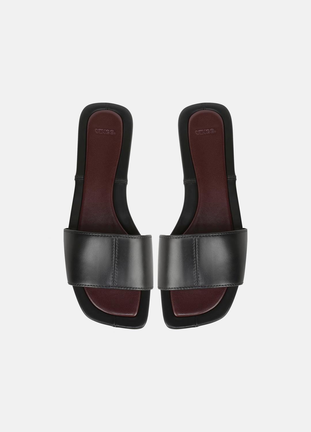 VINCE Valeria Leather Slide Sandal in Sandals