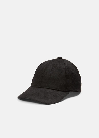 VINCE Leather-Trim Cashmere Baseball Cap in Scarves & Hats