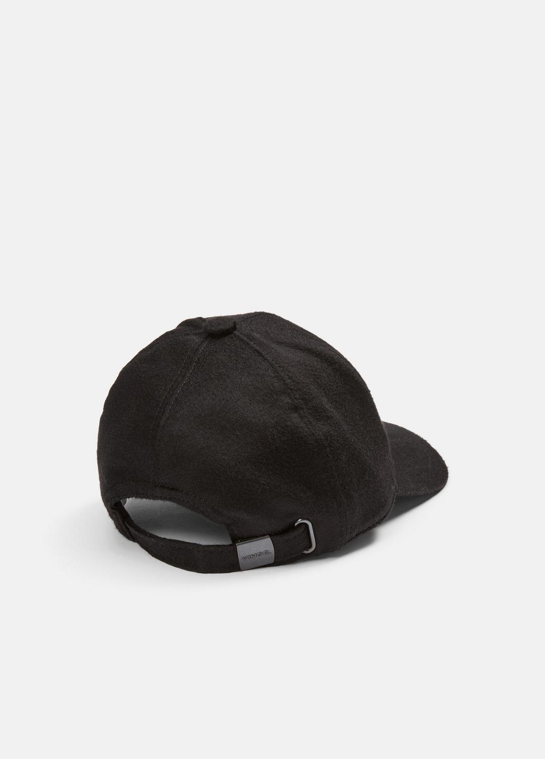VINCE Leather-Trim Cashmere Baseball Cap in Scarves & Hats