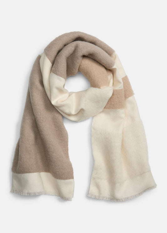 VINCE Brushed Alpaca-Blend Colorblock Scarf in Scarves & Hats