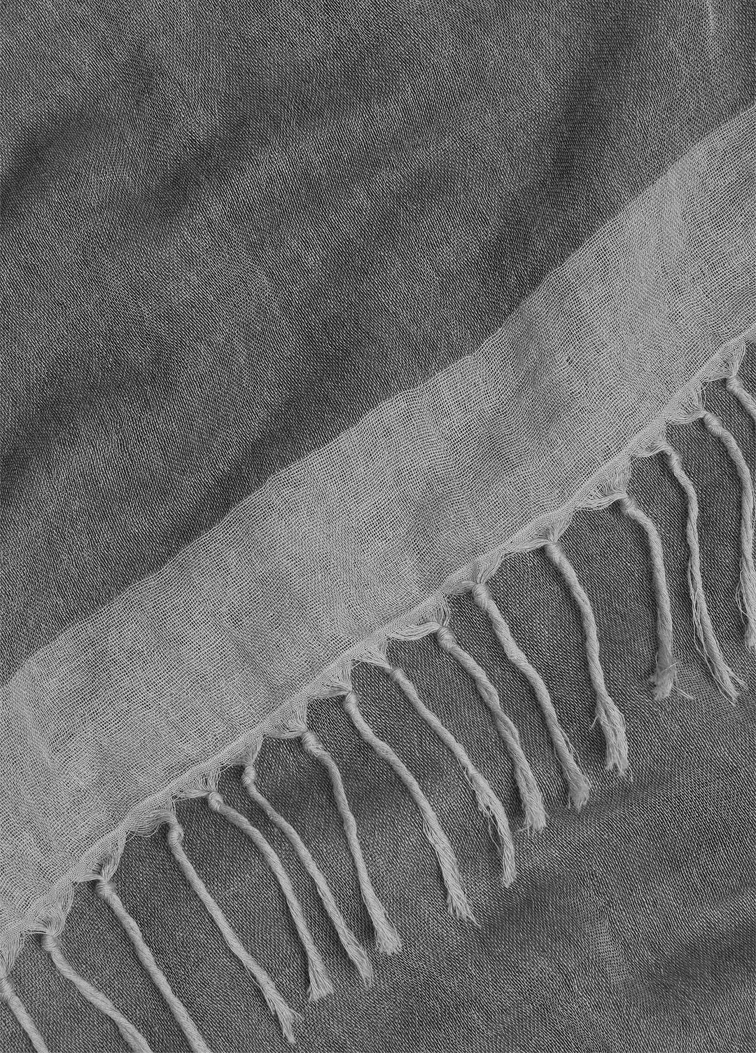 VINCE Border-Stripe Cotton Scarf in Scarves & Hats