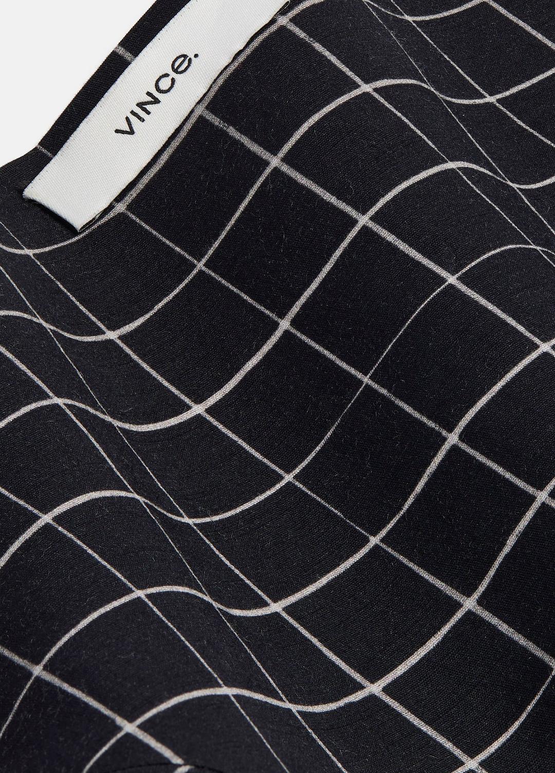 VINCE Trellis Plaid Cotton-Blend Headkerchief in Scarves & Hats