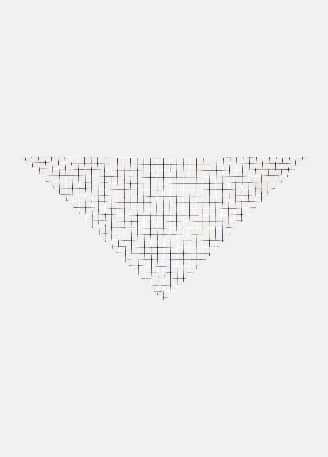 VINCE Trellis Plaid Cotton-Blend Headkerchief in Scarves & Hats
