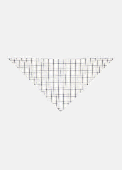 VINCE Trellis Plaid Cotton-Blend Headkerchief in Scarves & Hats
