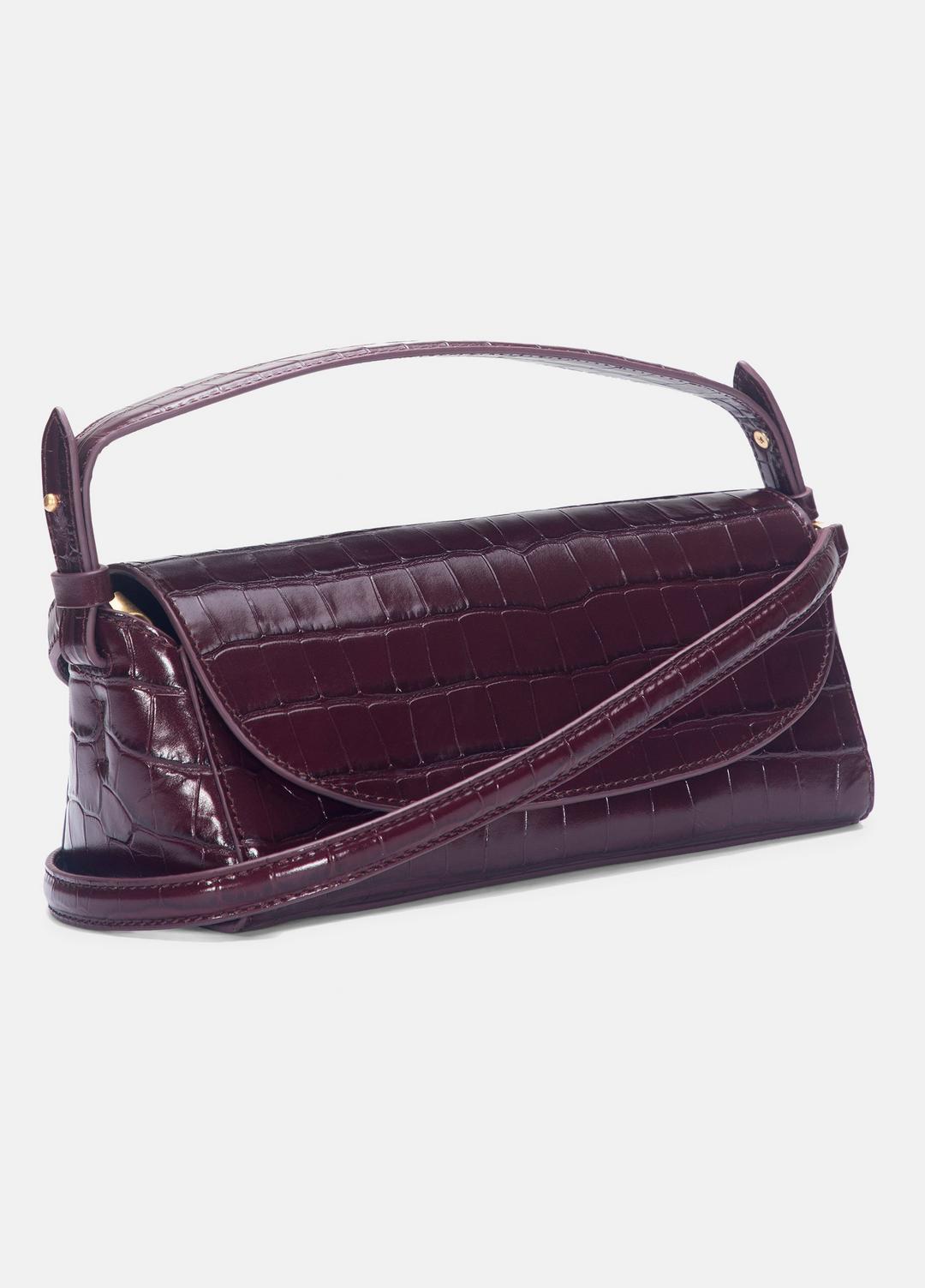 VINCE Sabrina Croc-Embossed Leather Mini Top-Handle Bag in Handbags