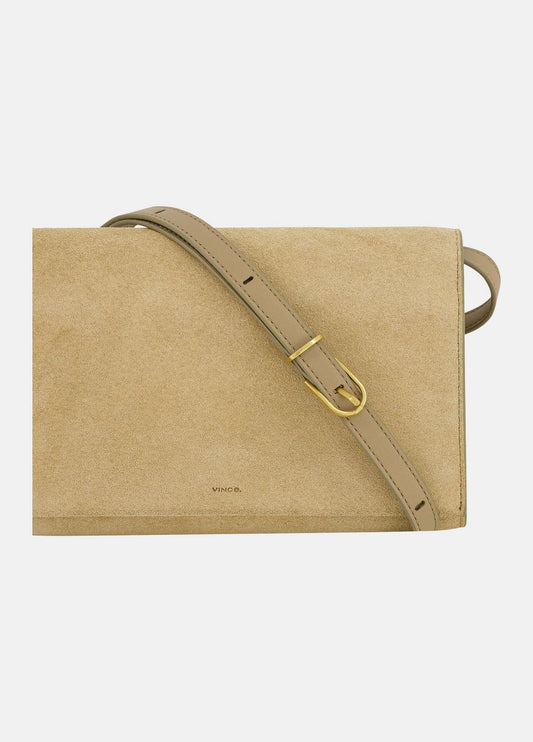 VINCE Suede Crossbody Wallet in Leather & Suede