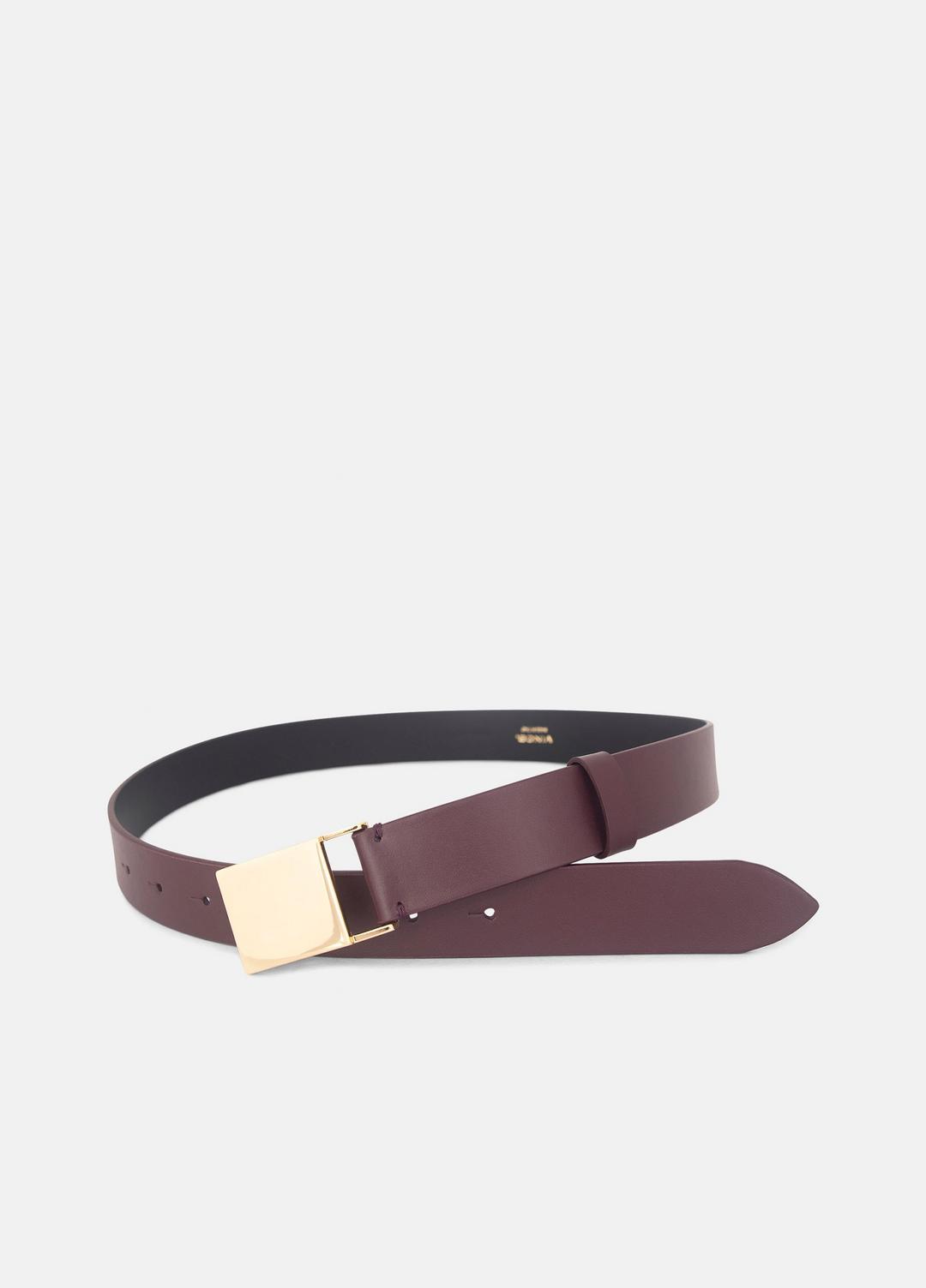 VINCE Women's 30mm Plaque Leather Belt in Belts