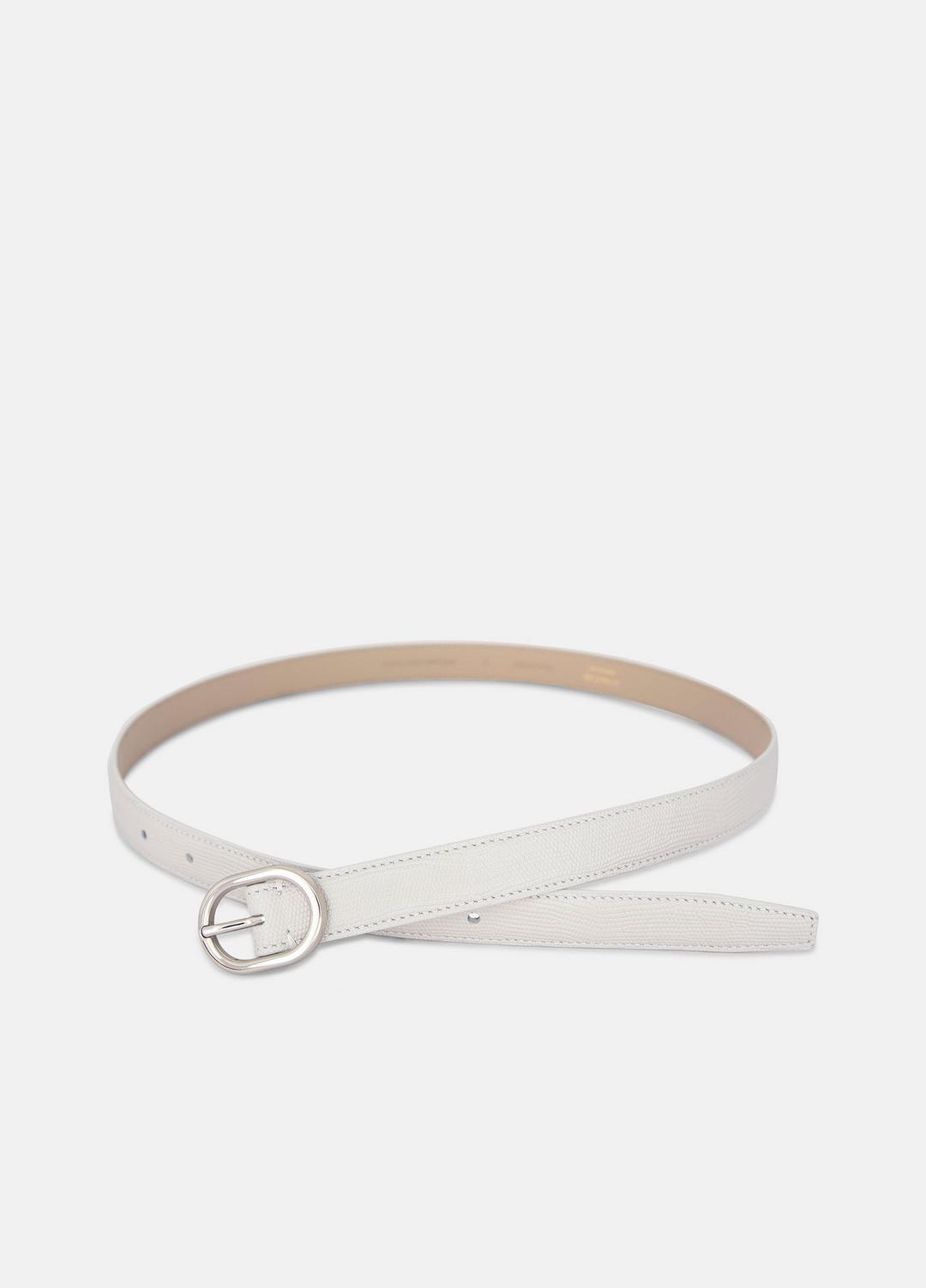 VINCE Women’s 20mm Stitched Lizard-Embossed Leather Belt in Belts