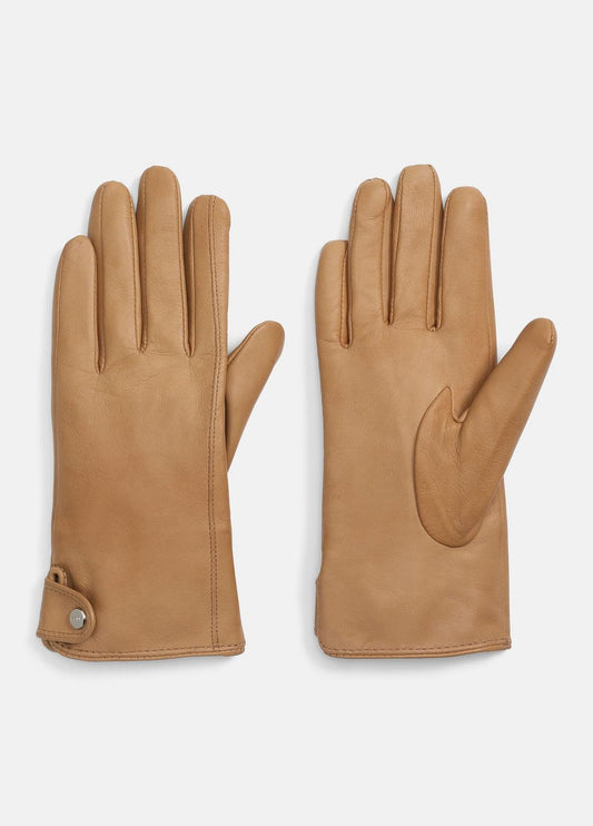VINCE Cashmere-Lined Leather Snap Glove in Gloves