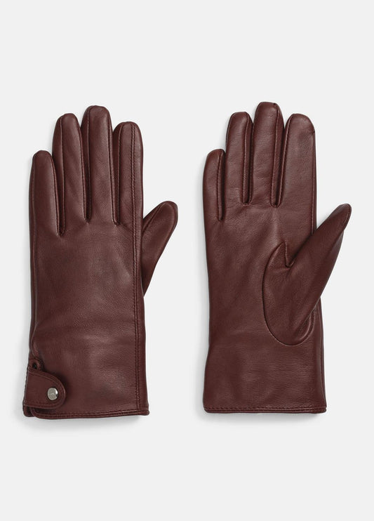 VINCE Cashmere-Lined Leather Snap Glove in Gloves