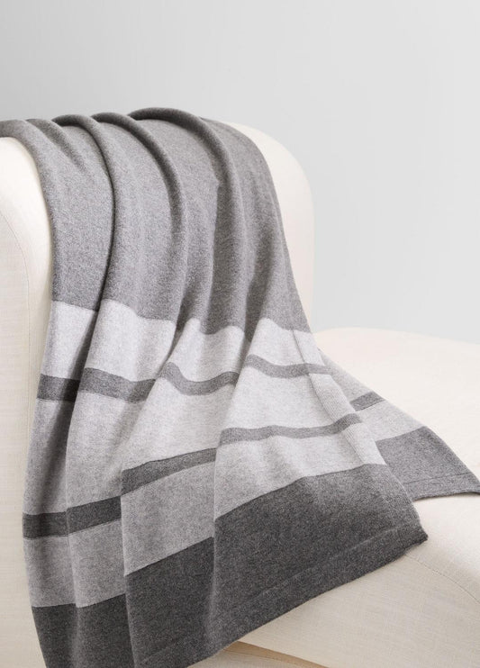 VINCE Cashmere Jersey Stripe Throw in Pillows & Blankets