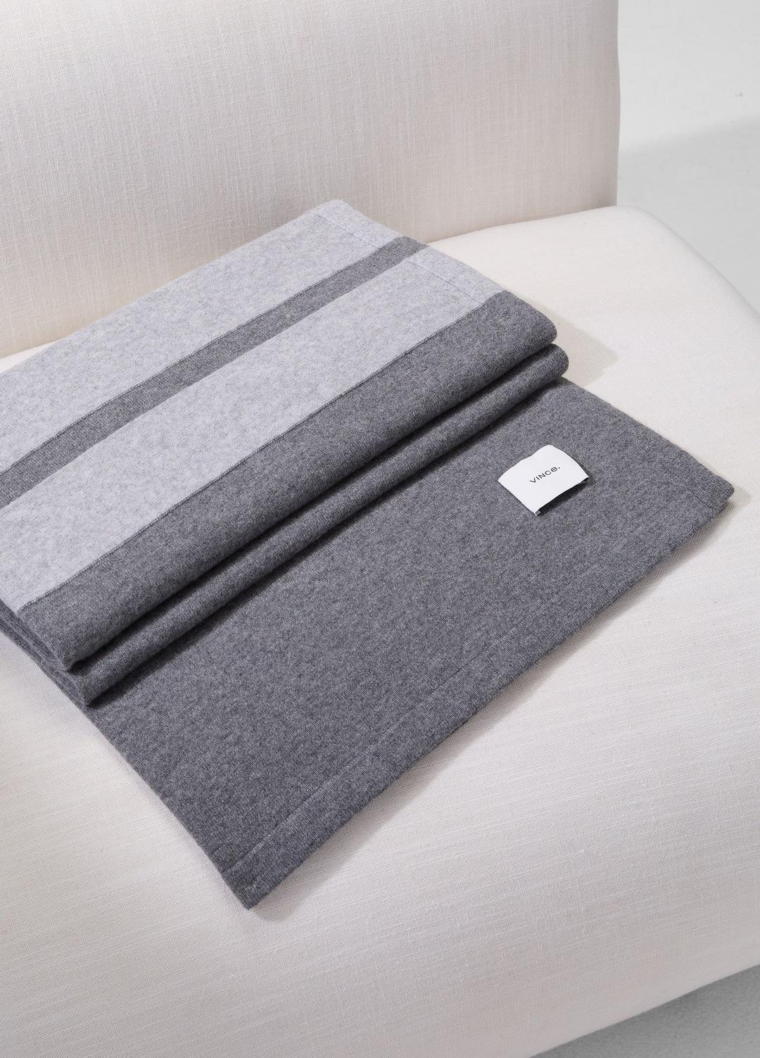 VINCE Cashmere Jersey Stripe Throw in Pillows & Blankets