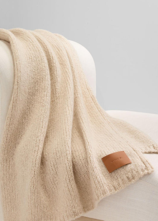 VINCE Cashmere-Silk Jersey Throw in Pillows & Blankets