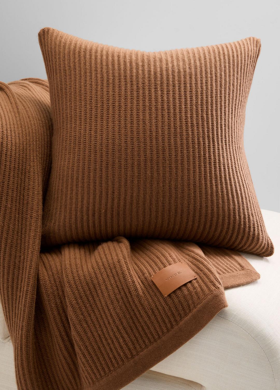 VINCE Wool and Cashmere Cardigan-Stitch Pillow in Pillows & Blankets