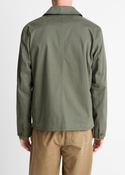 VINCE Italian Peached Stretch-Cotton Jacket in Jackets