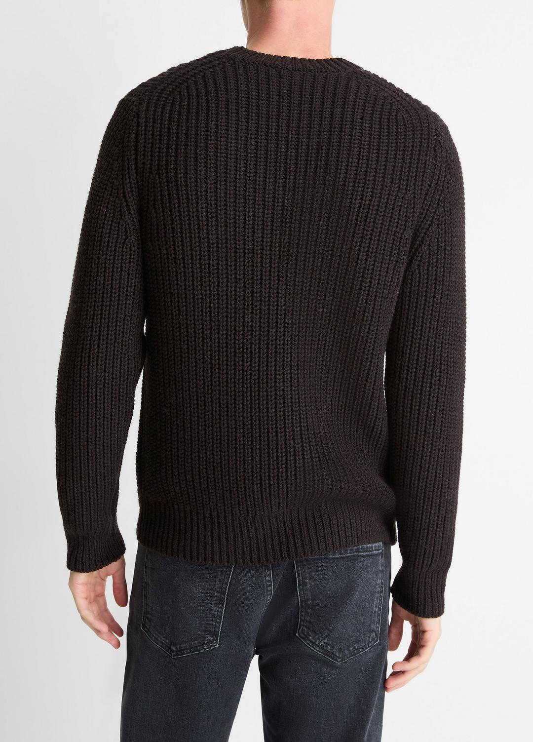 VINCE Utility Shaker Merino Wool Sweater in Crew Neck
