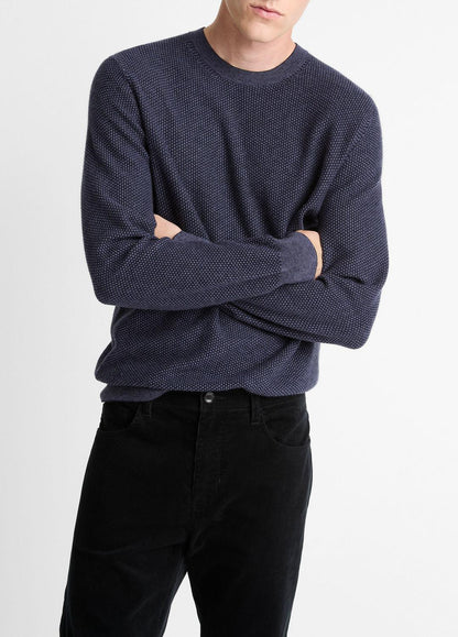 VINCE Geo-Jacquard Wool-Blend Crew Neck Sweater in Crew Neck