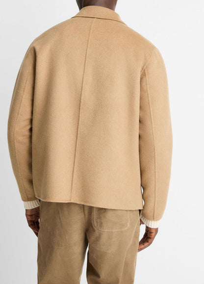 VINCE Splittable Wool-Blend Zip-Front Jacket in Jackets