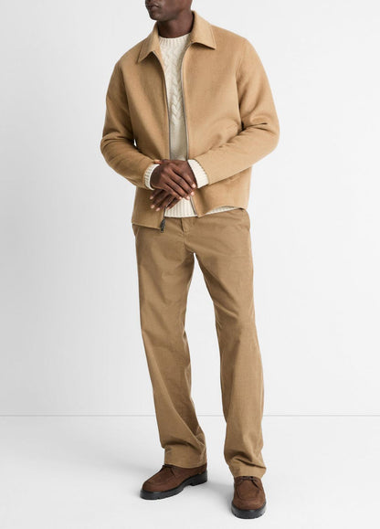 VINCE Splittable Wool-Blend Zip-Front Jacket in Jackets