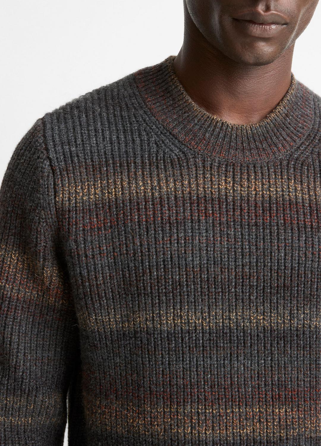 VINCE Space-Dye Shaker Wool-Blend Sweater in Crew Neck