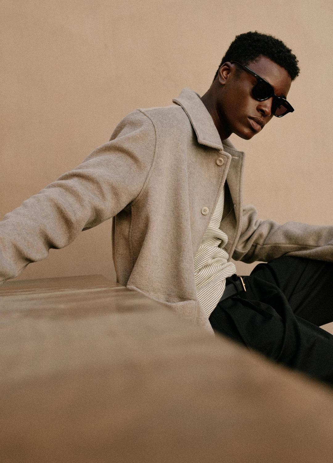 VINCE Double-Knit Chore Jacket in Jackets