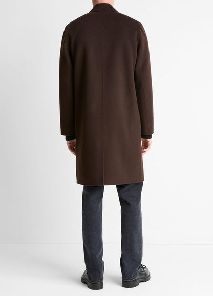 VINCE Splittable Wool-Cashmere Single-Breasted Topcoat in Coats
