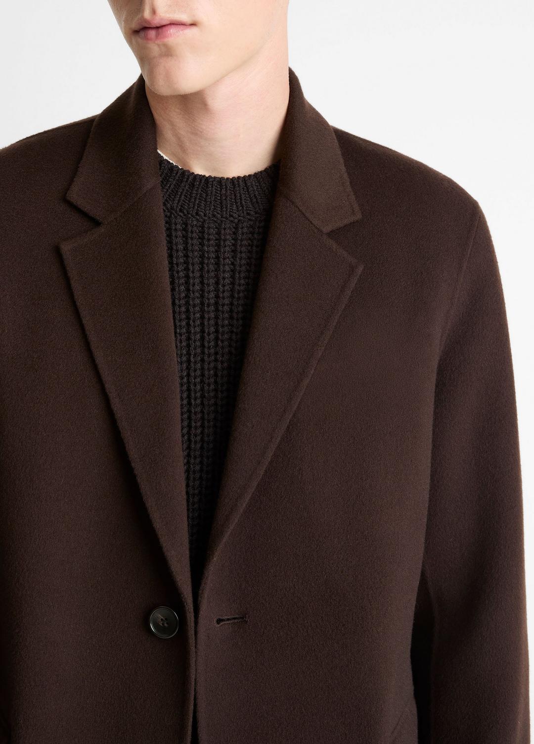 VINCE Splittable Wool-Cashmere Single-Breasted Topcoat in Coats