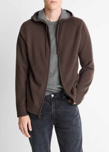 VINCE Cashmere Zip-Front Hoodie in Sweatshirts & Hoodies