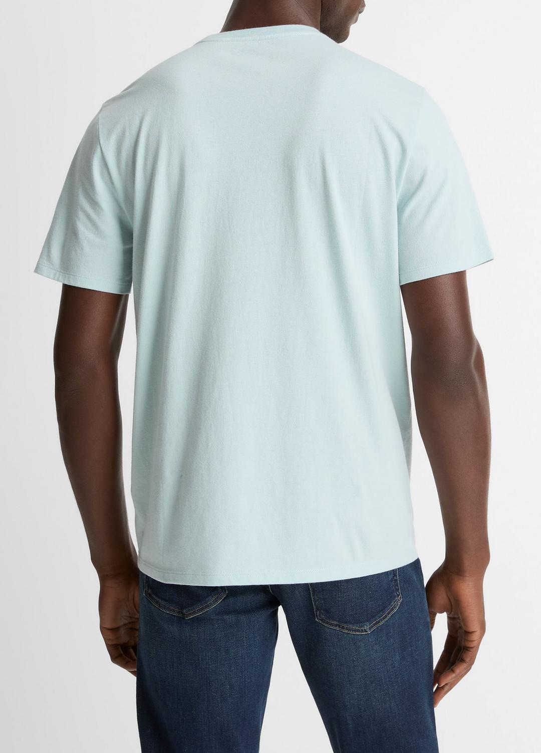 VINCE Pima Cotton Crew Neck T-Shirt in Short Sleeve